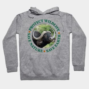 Wildlife Conservation Earth Day Buffaloes Hoodie